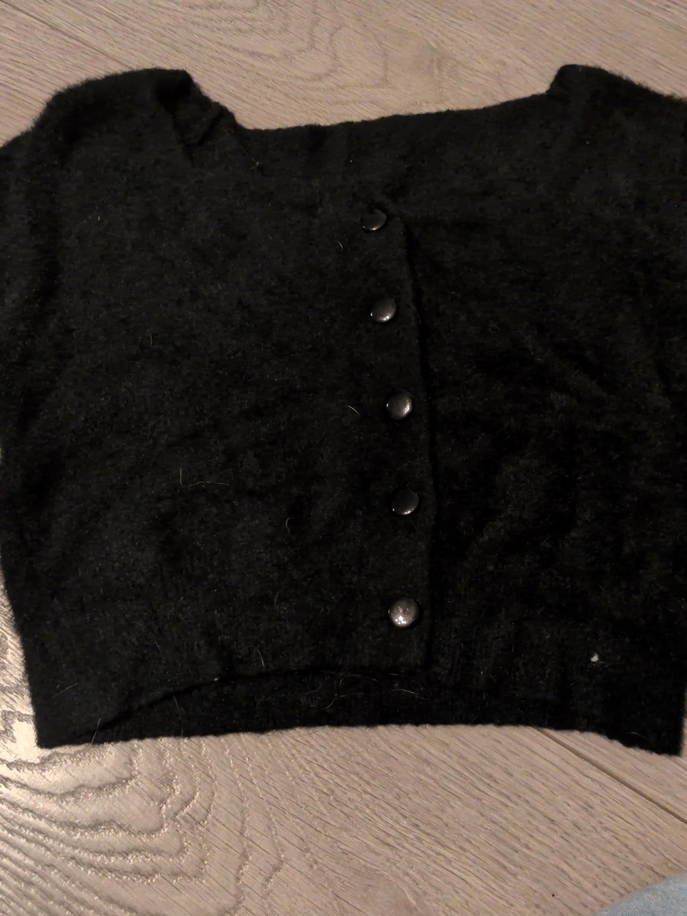 Classic Black Women's Button-Front Sweater